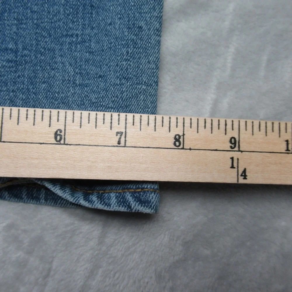 GAP‎ Jeans Mens 32x31 Medium Wash Denim Whisker Fade Relax Boot Wide Leg
